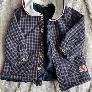 Alfonso plaid quilted jacket 
Size 80/12-18 months
